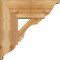 Ekena Millwork Olympic Traditional Rough Sawn Bracket w/ Offset Brace, Western Red Cedar, 8"W x 20"D x 20"H BKT0806X20X20OLY01RWR - alternate 2